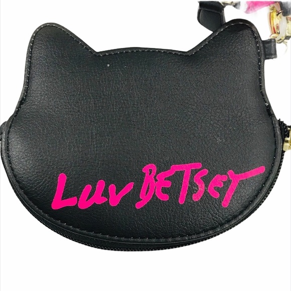 Betsey Johnson Cat Coin Purse and Wristlet, Pink - Picture 5 of 6